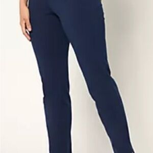 Susan Graver Navy Cropped Pants